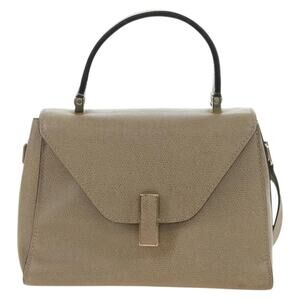 Valextra Isidide Handbag Beige Leather
